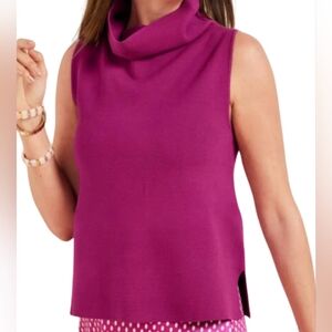 White House Black Market Purple Peplum Sweater — Size Large — NWT